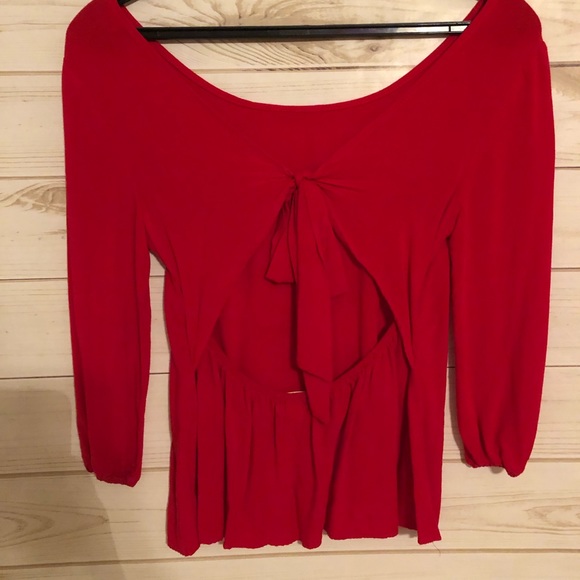Open back red top - Picture 2 of 2